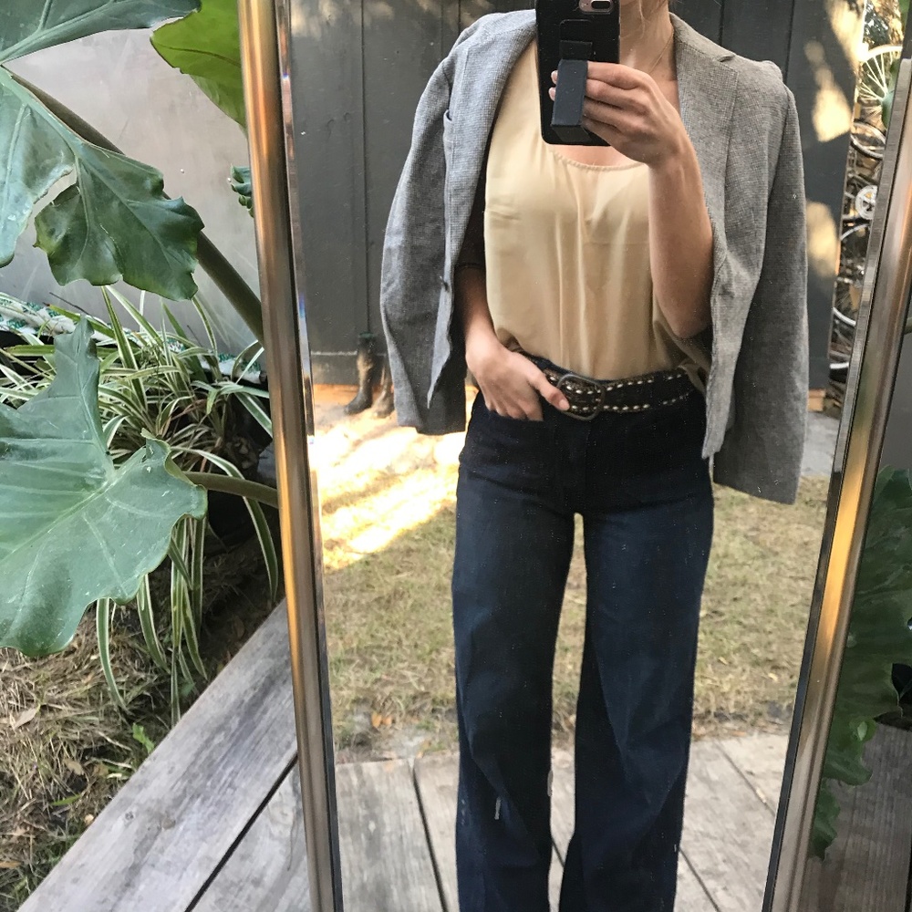 vintage grey wool blazer